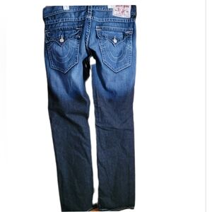 Y2K TRUE RELIGION RICKY Jeans, Straight - 36 - Single Needle Stitch